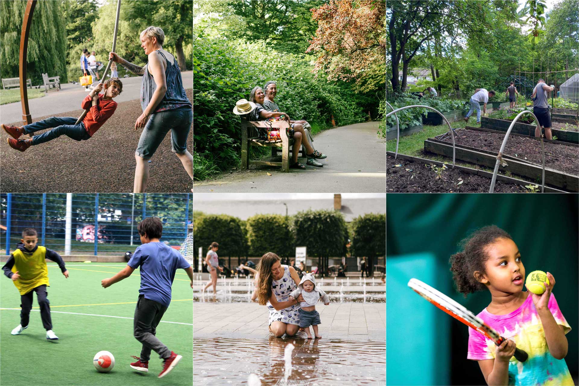 People playing sports and at leisure