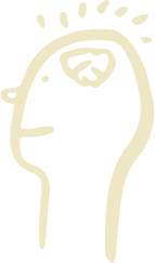 A cartoon drawing of a person with a brain, representing knowledge